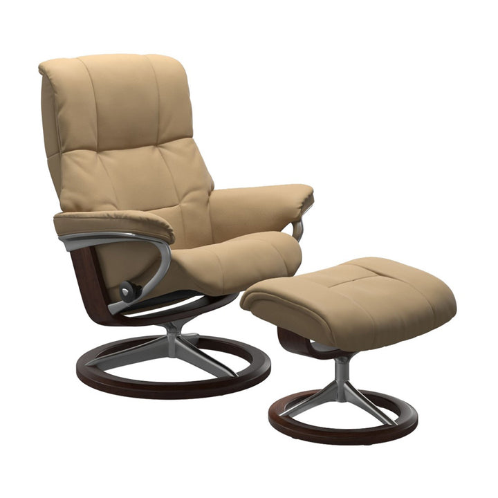 Stressless Mayfair Signature Chair & Ottoman Living Room Ekornes Large Paloma Sand Brown