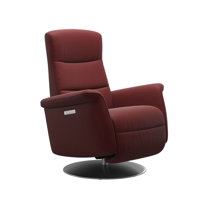 Stressless Mike Recliner, Steel Base Living Room Ekornes Large Paloma Cherry 