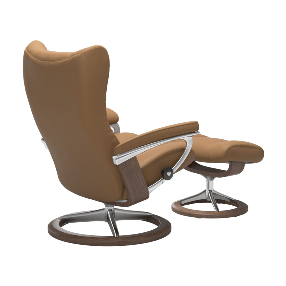 Stressless Wing Signature Chair & Ottoman Living Room Ekornes   