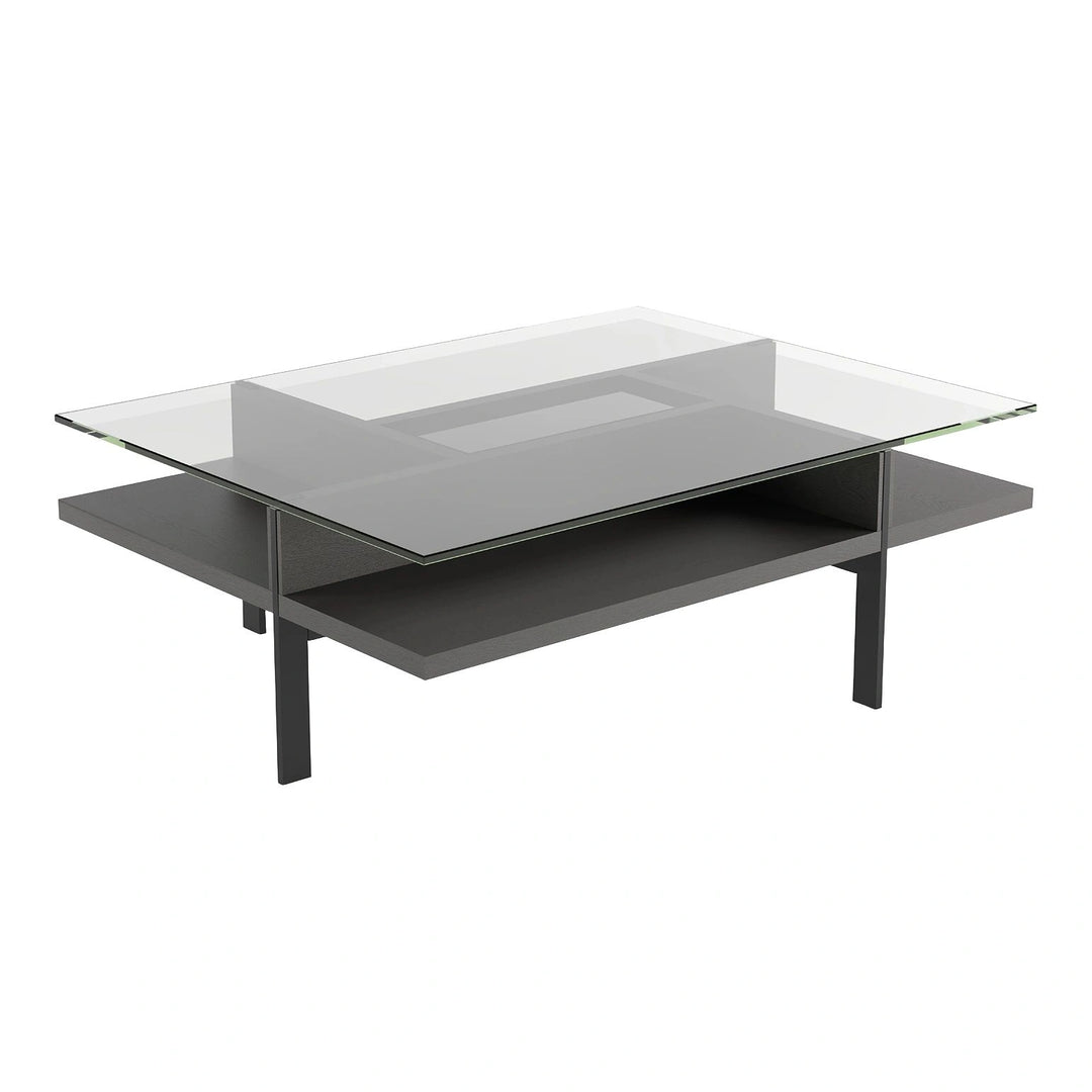 Terrace 1152 Rectangular Coffee Table Living Room BDI Charcoal Stained Ash 38"W x 49"D x 9"H