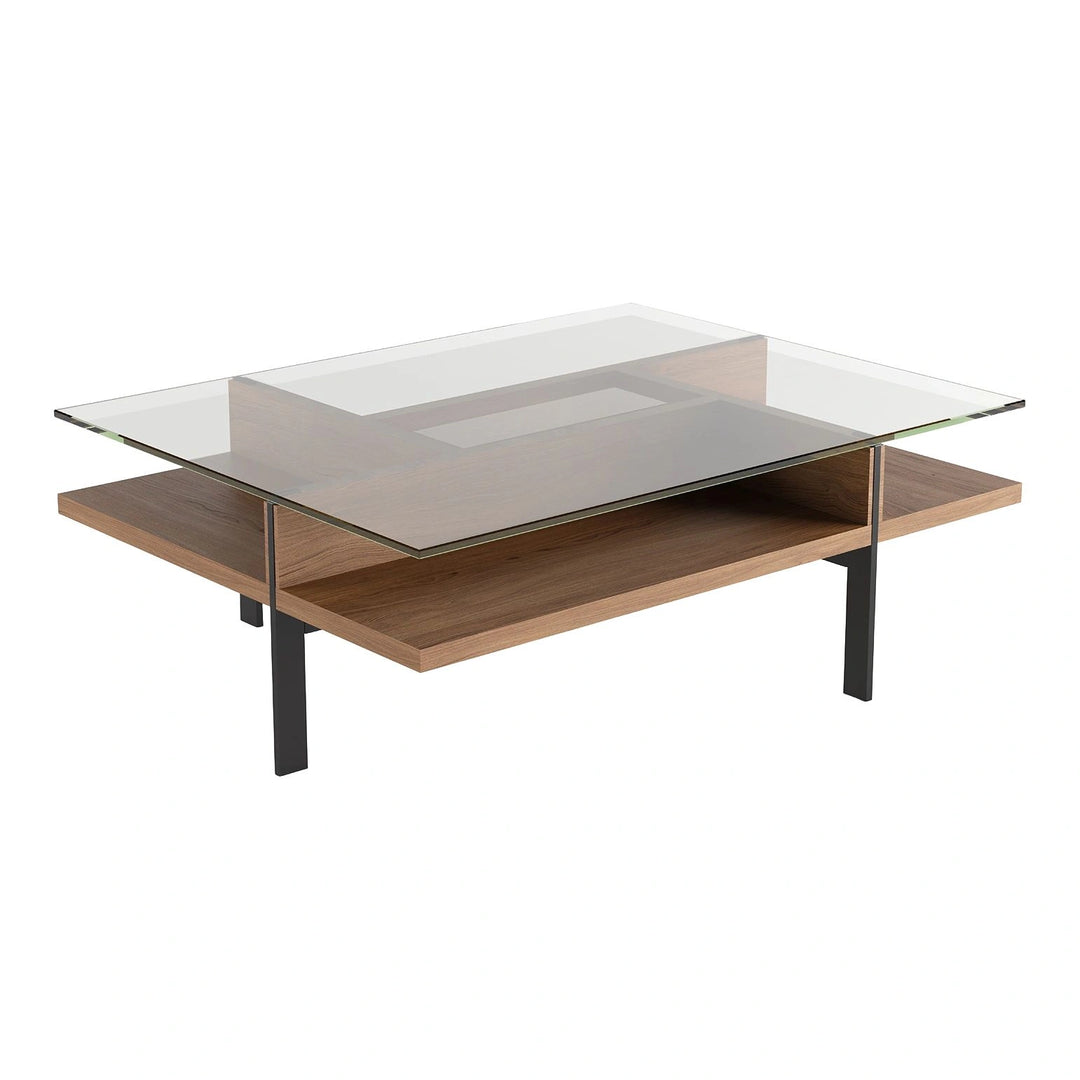 Terrace 1152 Rectangular Coffee Table Living Room BDI Natural Walnut 38"W x 49"D x 9"H