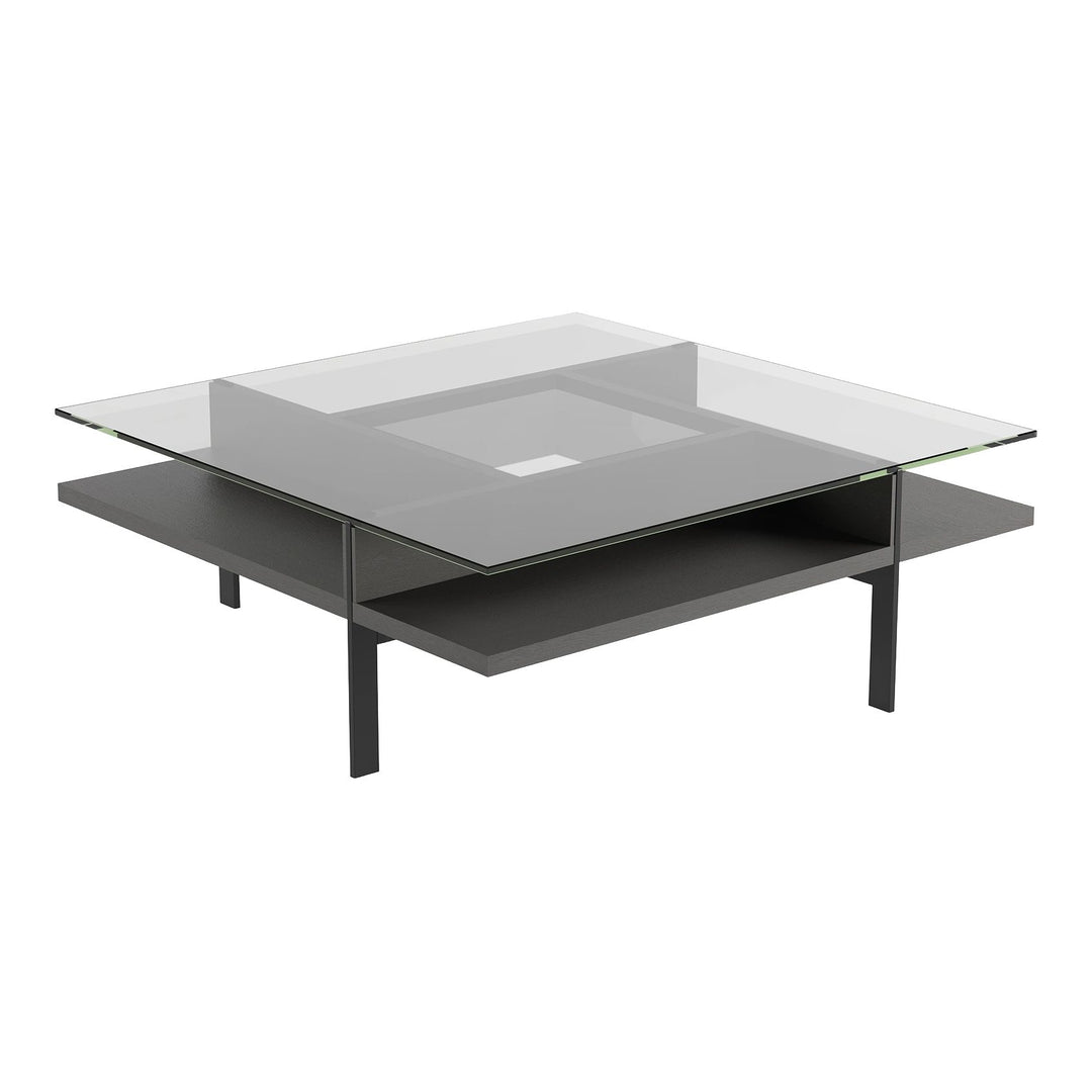 Terrace 1150 Square Coffee Table Living Room BDI Charcoal Stained Ash