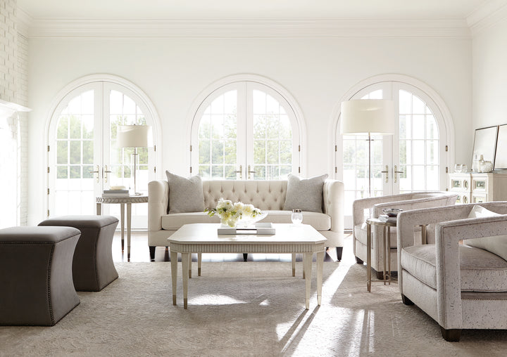 Roscoe Leather Ottoman Living Room Bernhardt