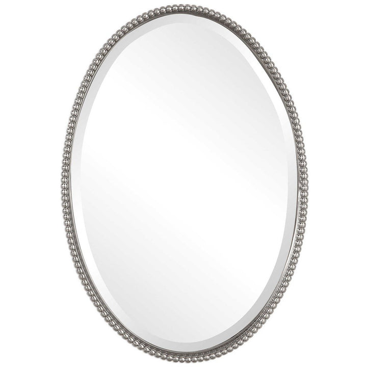 Sherise Brushed Nickel Oval Mirror Accessories Uttermost   