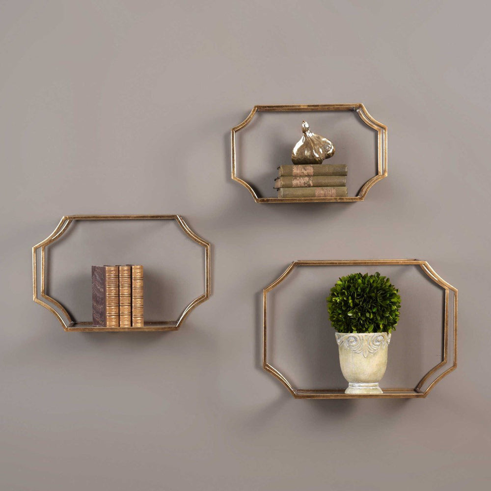 Lindee Wall Shelves, Set of 3 Accessories Uttermost   