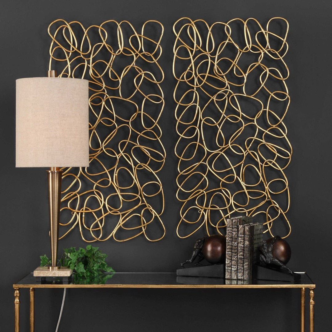 In The Loop Metal Wall Panels, Set of 2 Accessories Uttermost   