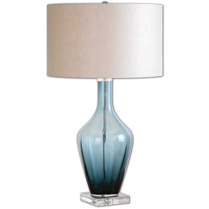 Hagano Blue Glass Table Lamp 