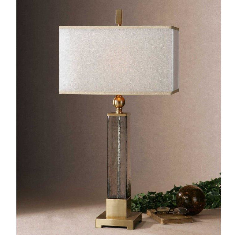 Caecilia Amber Glass Table Lamp Accessories Uttermost   