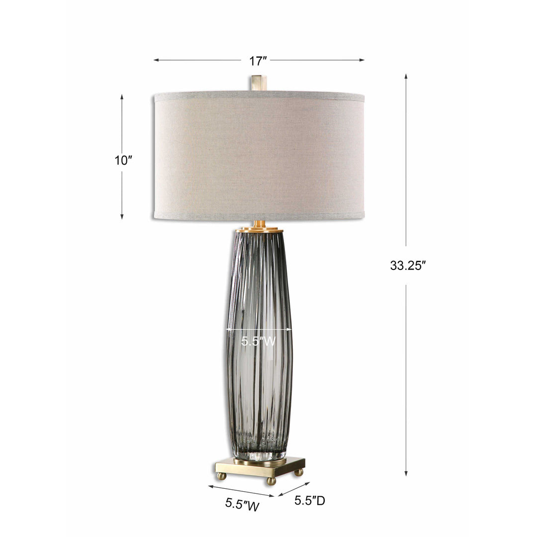 Vilminore Gray Glass Table Lamp Accessories Uttermost   
