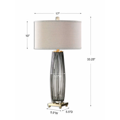 Vilminore Gray Glass Table Lamp 