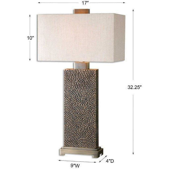 Canfield Coffee Bronze Table Lamp 