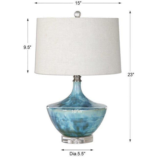 Chasida Blue Ceramic Lamp Accessories Uttermost   