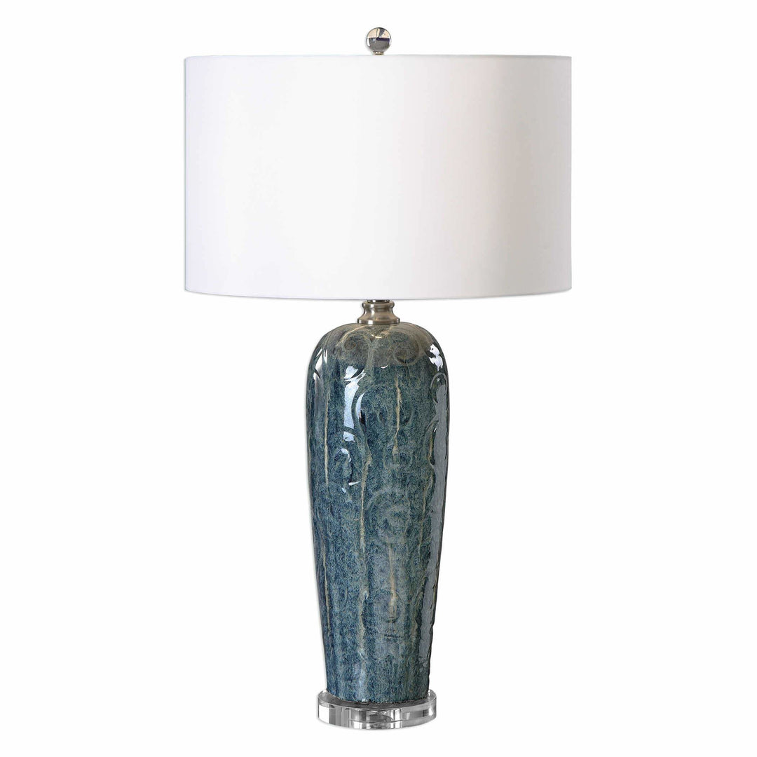Maira Blue Ceramic Table Lamp Accessories Uttermost   