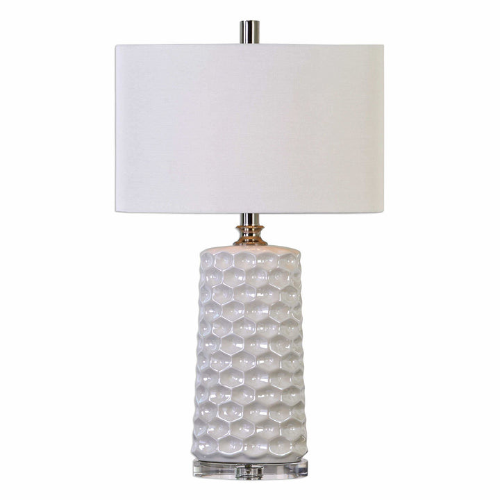 Sesia White Honeycomb Table Lamp Accessories Uttermost   