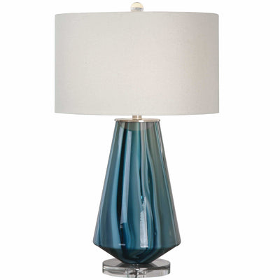 Pescara Teal-Gray Glass Lamp 