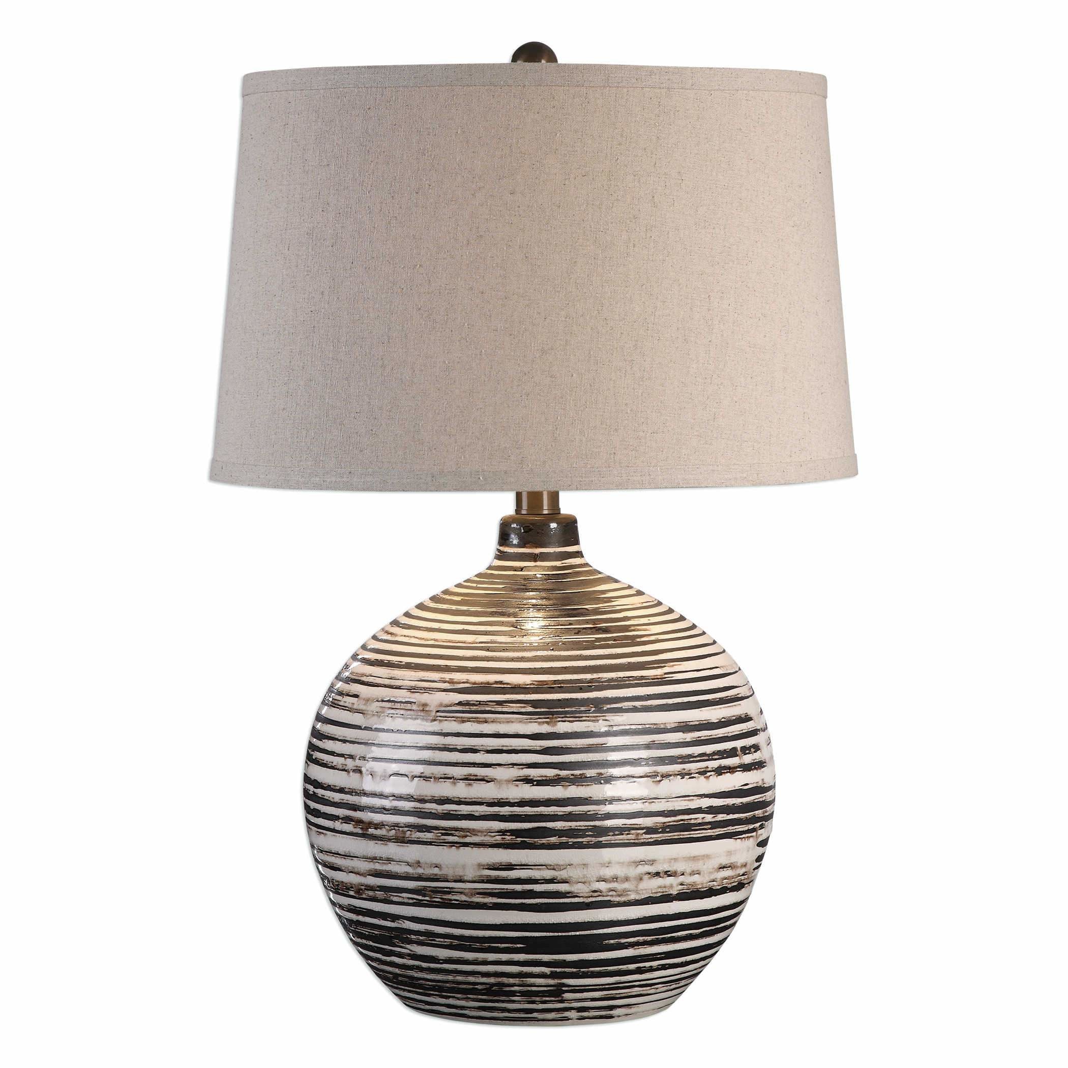 Bloxom Mocha Ivory Lamp Seldens Designer Home Furnishings