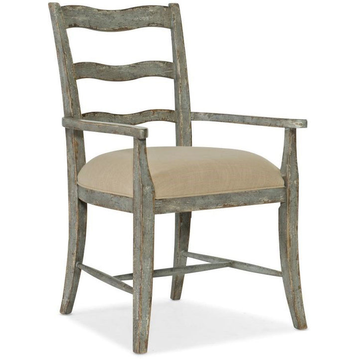 Alfresco La Riva Ladderback Arm Chair Dining Room Hooker Furniture Upholstered Seat  