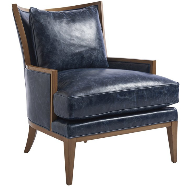 Atwood Leather Chair Living Room Barclay Butera   