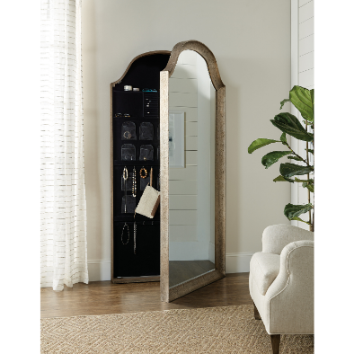Alfresco Paradiso Floor Mirror with Jewelry Storage Accessories Hooker Furniture   