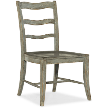 Alfresco La Riva Ladderback Side Chair Wood Seat