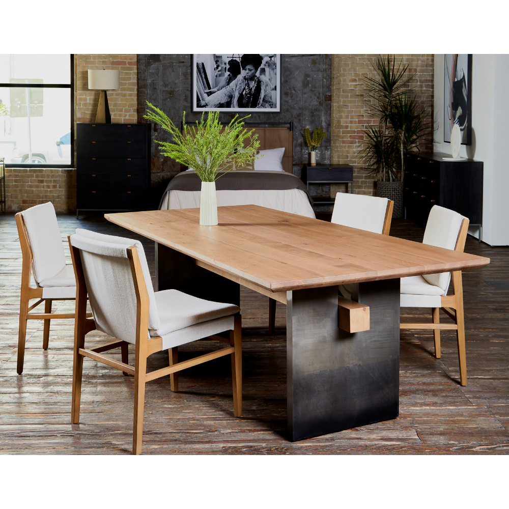 Brennan Dining Table, Dove Oak Dining Room Four Hands   