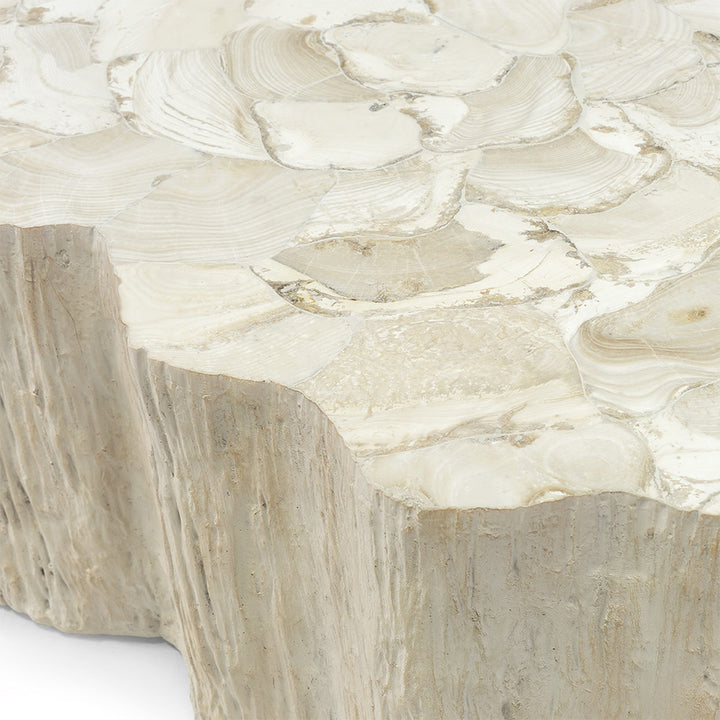 Camilla Fossilized Clam Coffee Table Living Room Palecek   