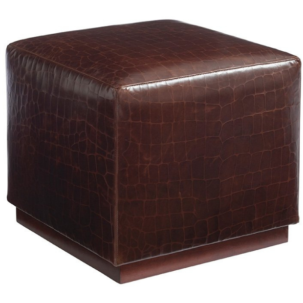 Colby Leather Ottoman Living Room Barclay Butera   