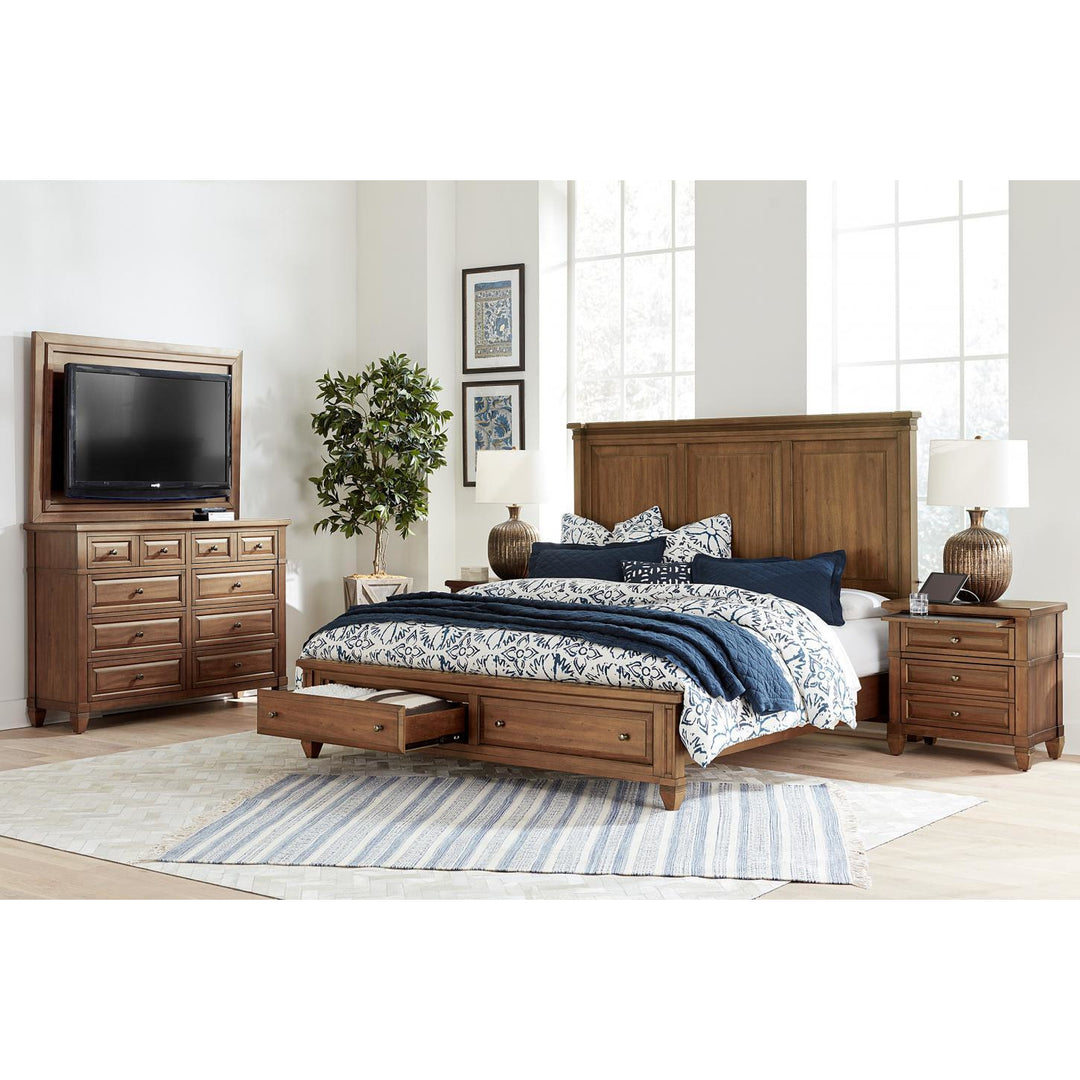 Thornton Sienna Panel Bed Bedroom Aspenhome   