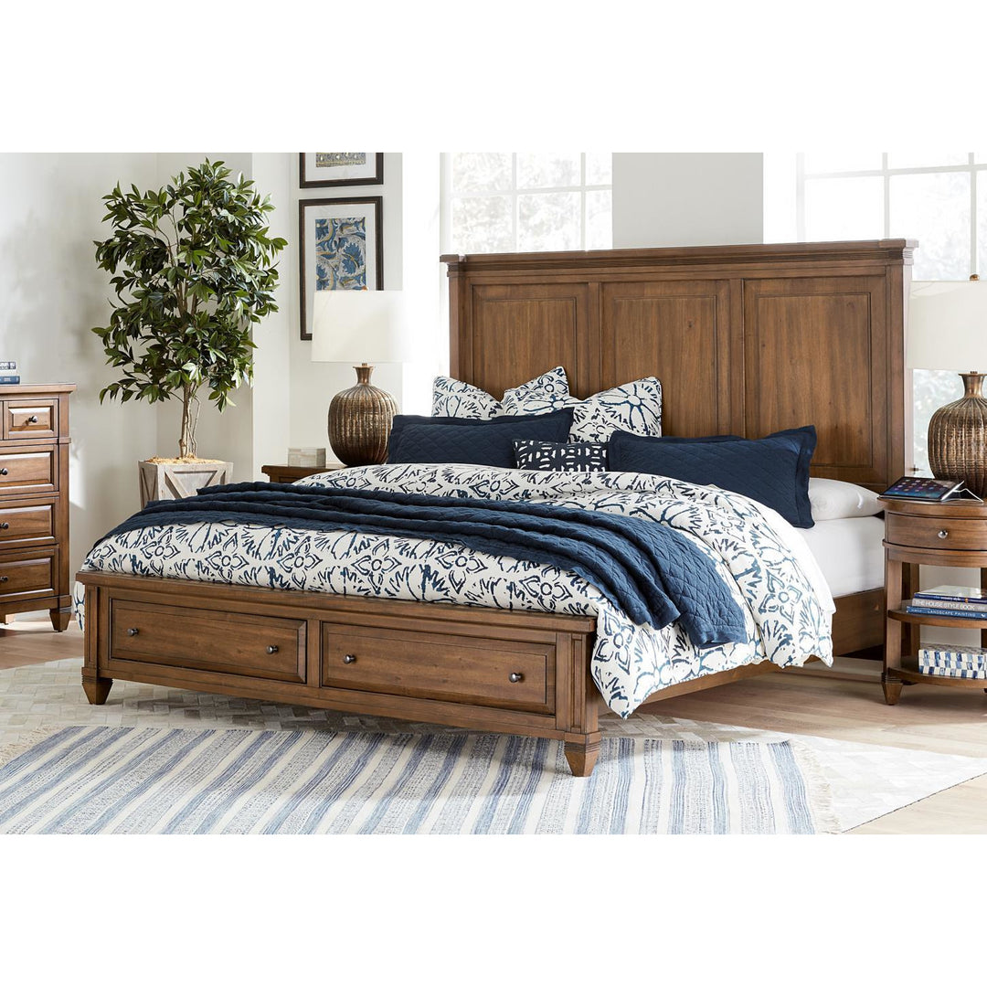 Thornton Sienna Panel Bed Bedroom Aspenhome   