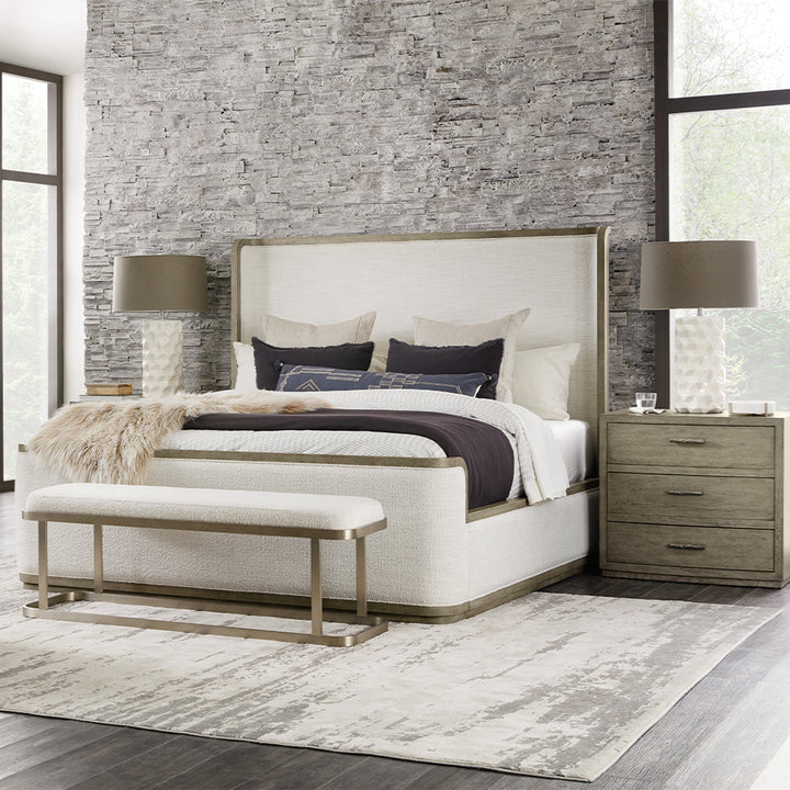 Linville Falls Boones Upholstered Shelter Bed Bedroom Hooker Furniture   