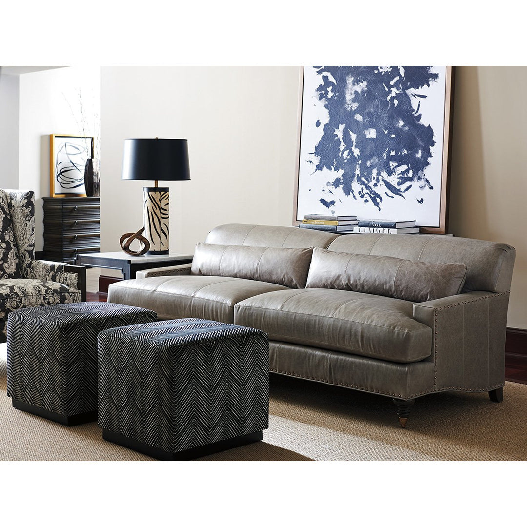 Oxford Leather Sofa Living Room Barclay Butera   