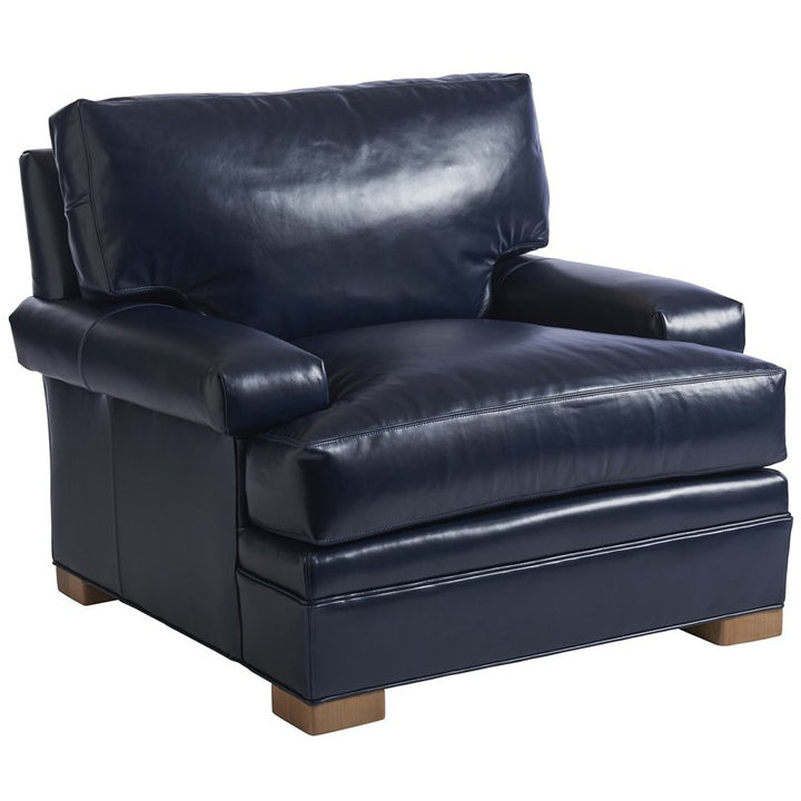Maxwell Leather Chair Living Room Barclay Butera   