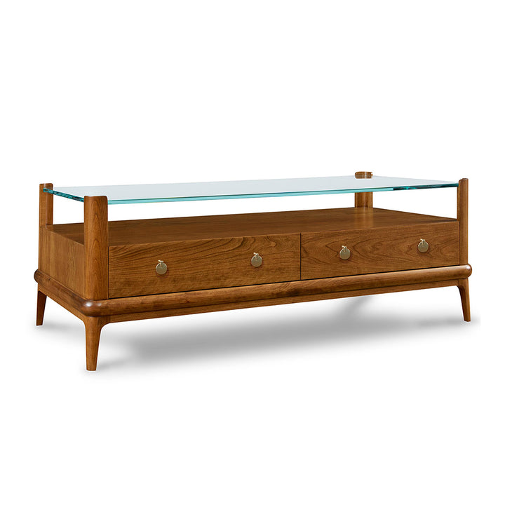 Martine Glass-Top Cocktail Table Living Room Stickley   