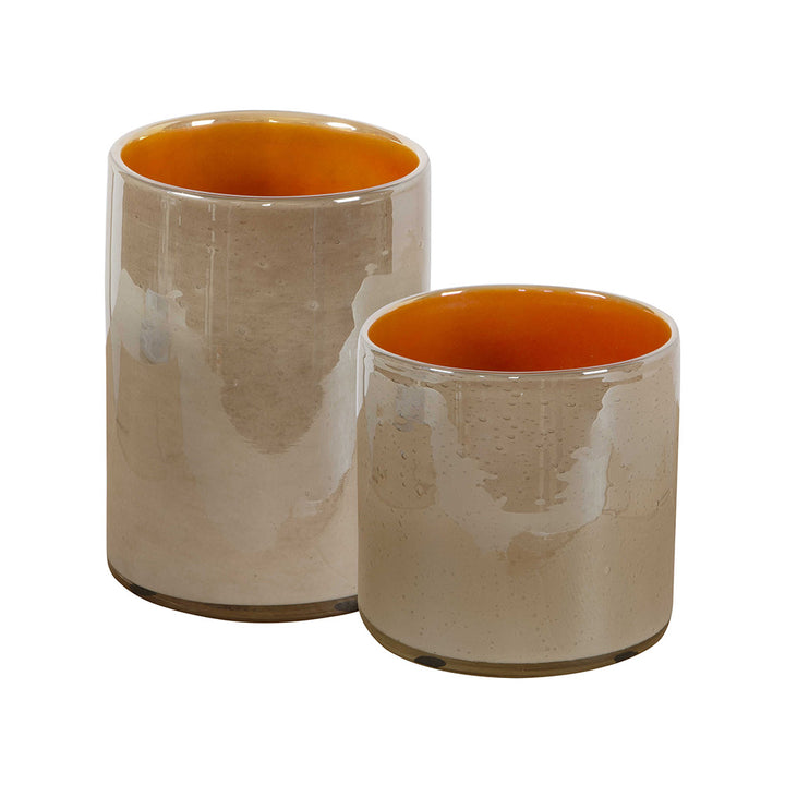 Tangelo Vases, Set of 2 