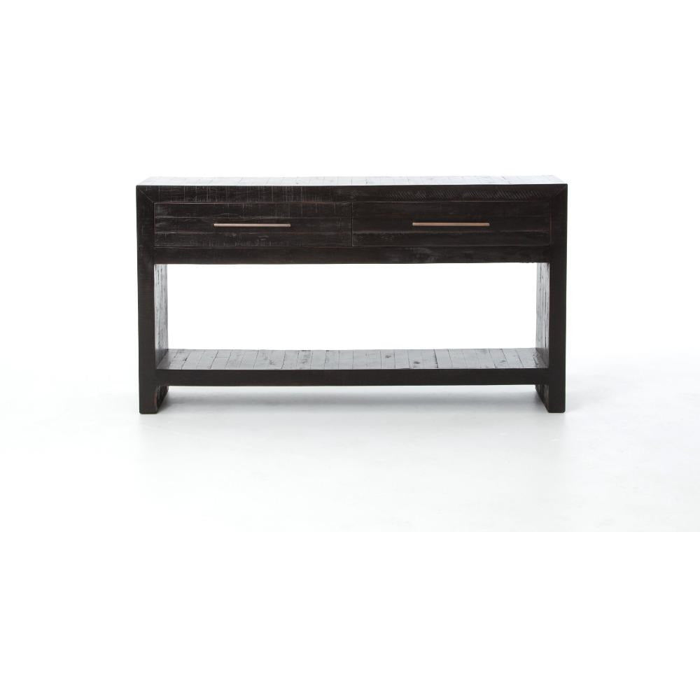 Suki Console Table, Burnished Black Living Room Four Hands   