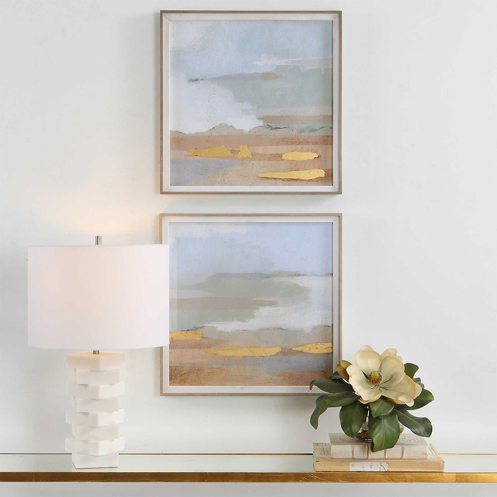 Abstract Coastline Framed Prints, Set of 2 Accessories Uttermost   