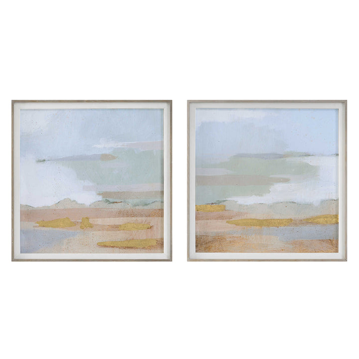 Abstract Coastline Framed Prints, Set of 2 Accessories Uttermost   