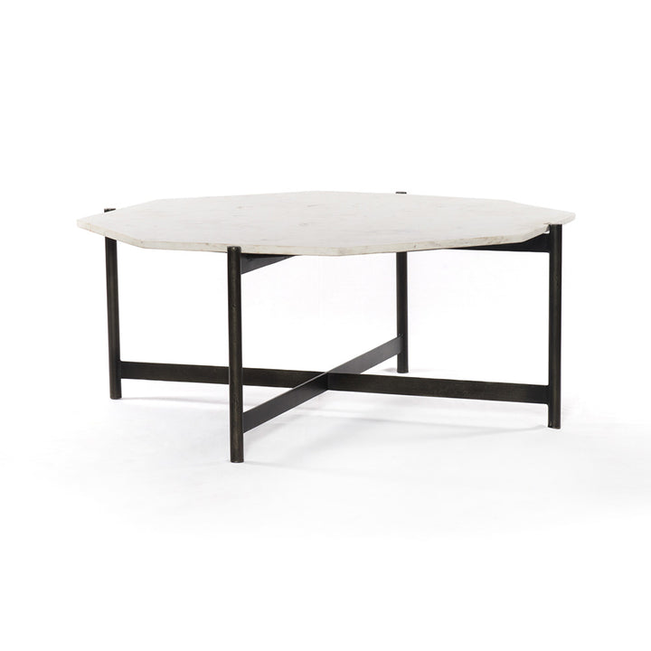 Adair Coffee Table, Hammered Grey Living Room Four Hands   