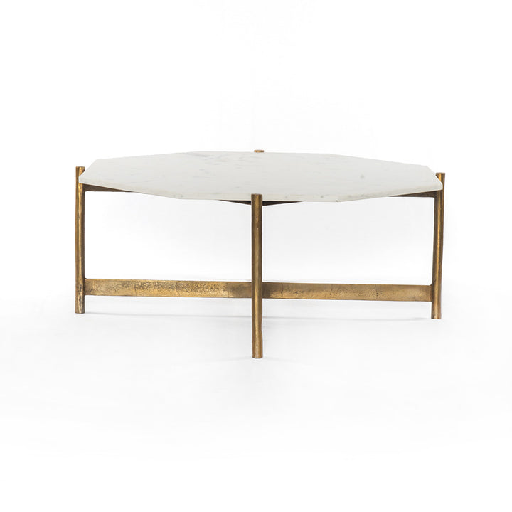 Adair Coffee Table, Raw Brass Living Room Four Hands   