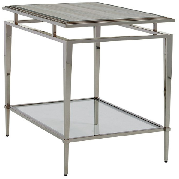 Ariana Athene Stainless End Table Living Room Lexington   