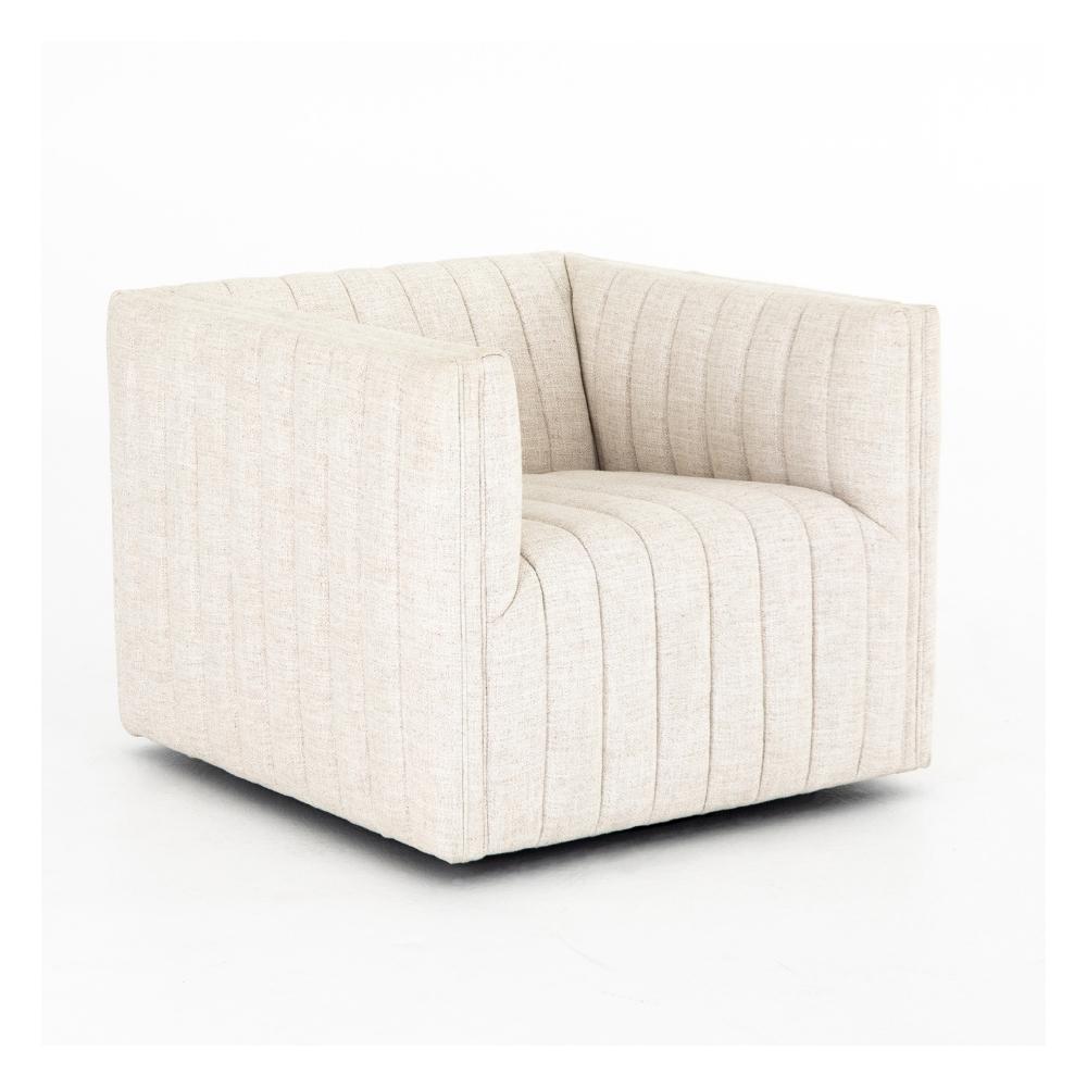Augustine Swivel Chair, Dover Crescent Living Room Four Hands   