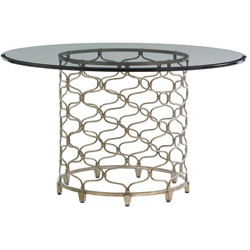 Laurel Canyon Bollinger Round Dining Table With 54 Inch Glass Top Dining Room Lexington   