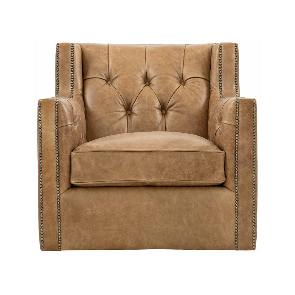 Candace Leather Swivel Chair 