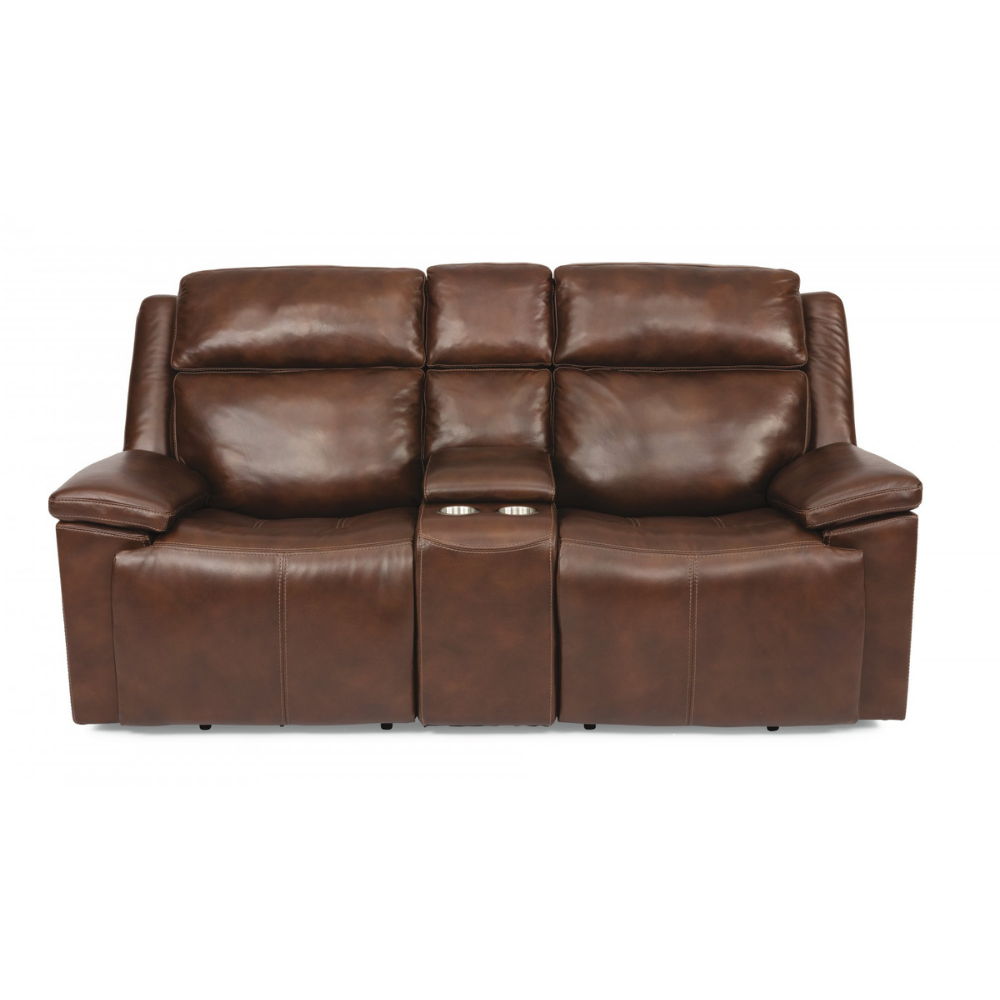 Chance Power Reclining Loveseat w/ Console & Power Headrests Living Room Flexsteel   