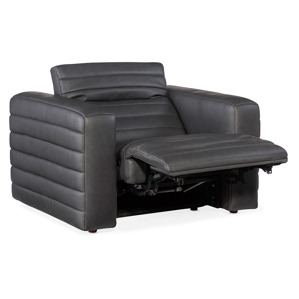 Chatelain Power Recliner w/ Power Headrest Living Room Hooker Furniture   