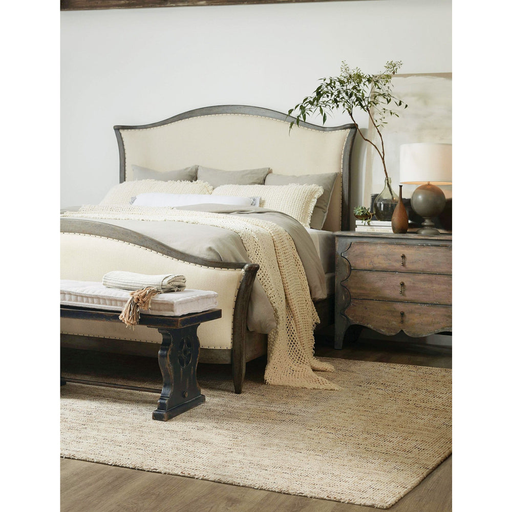 Ciao Bella Upholstered Bed- Speckled Gray Bedroom Hooker Furniture   