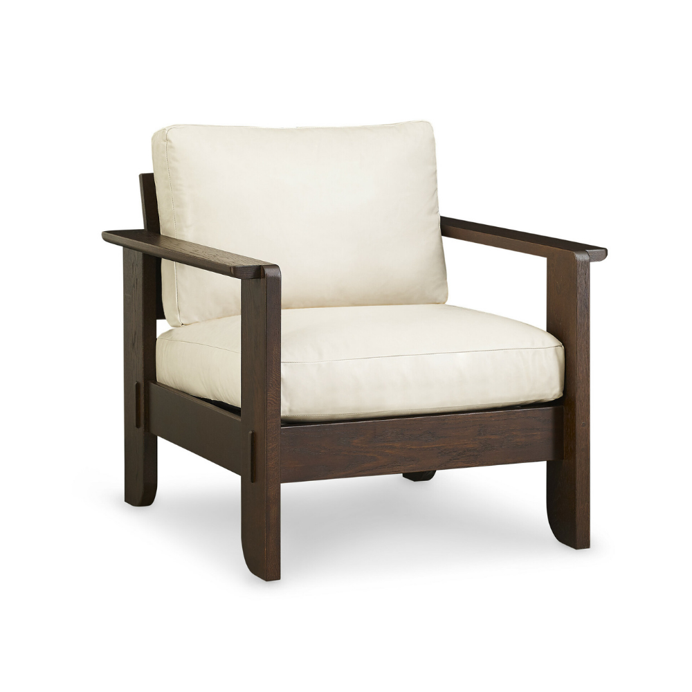 Portfolio120 Dearborn Wood-Frame Lounge Chair Living Room Stickley   