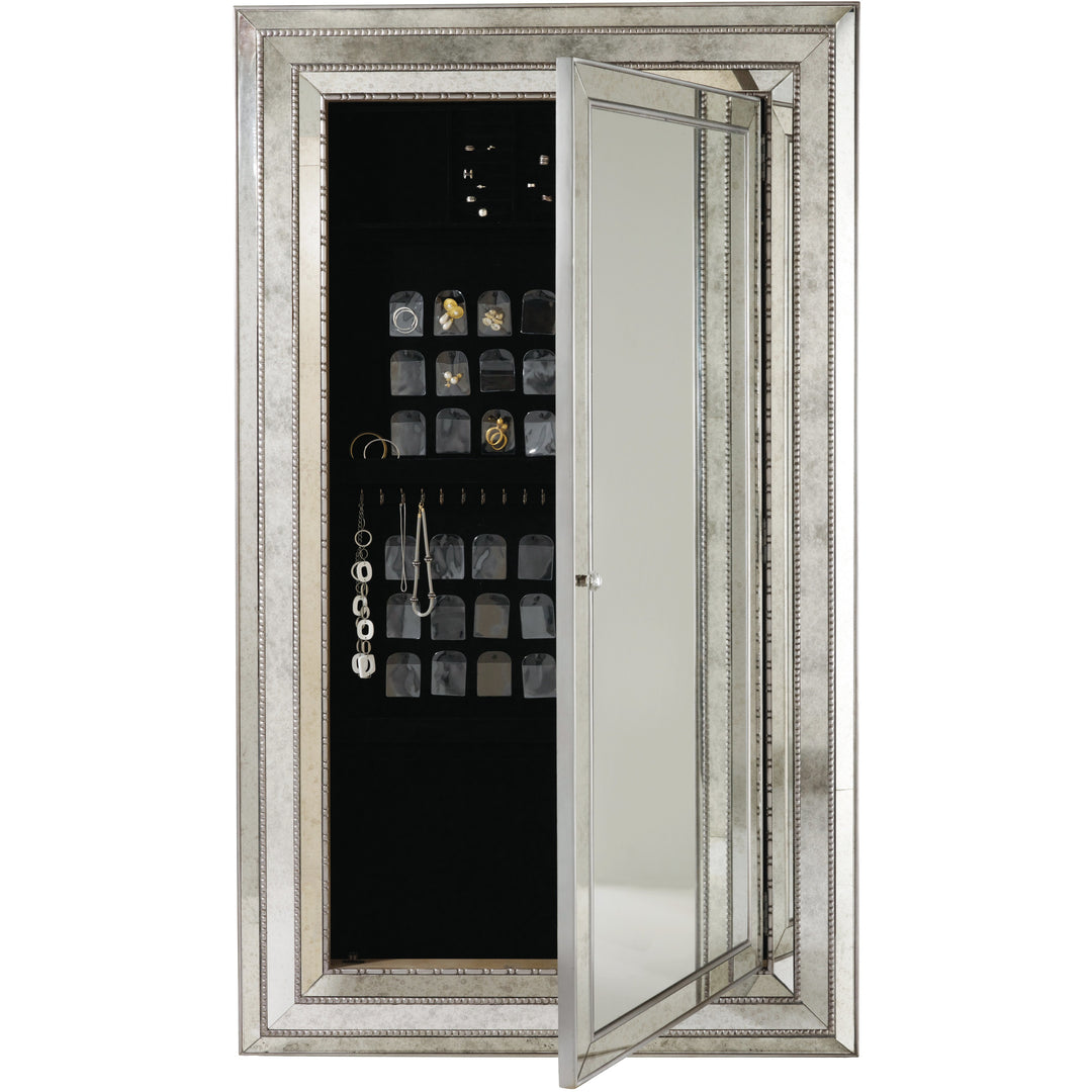Melange Glamour Floor Mirror w/ Jewelry Armoire Storage Accessories Hooker Furniture   