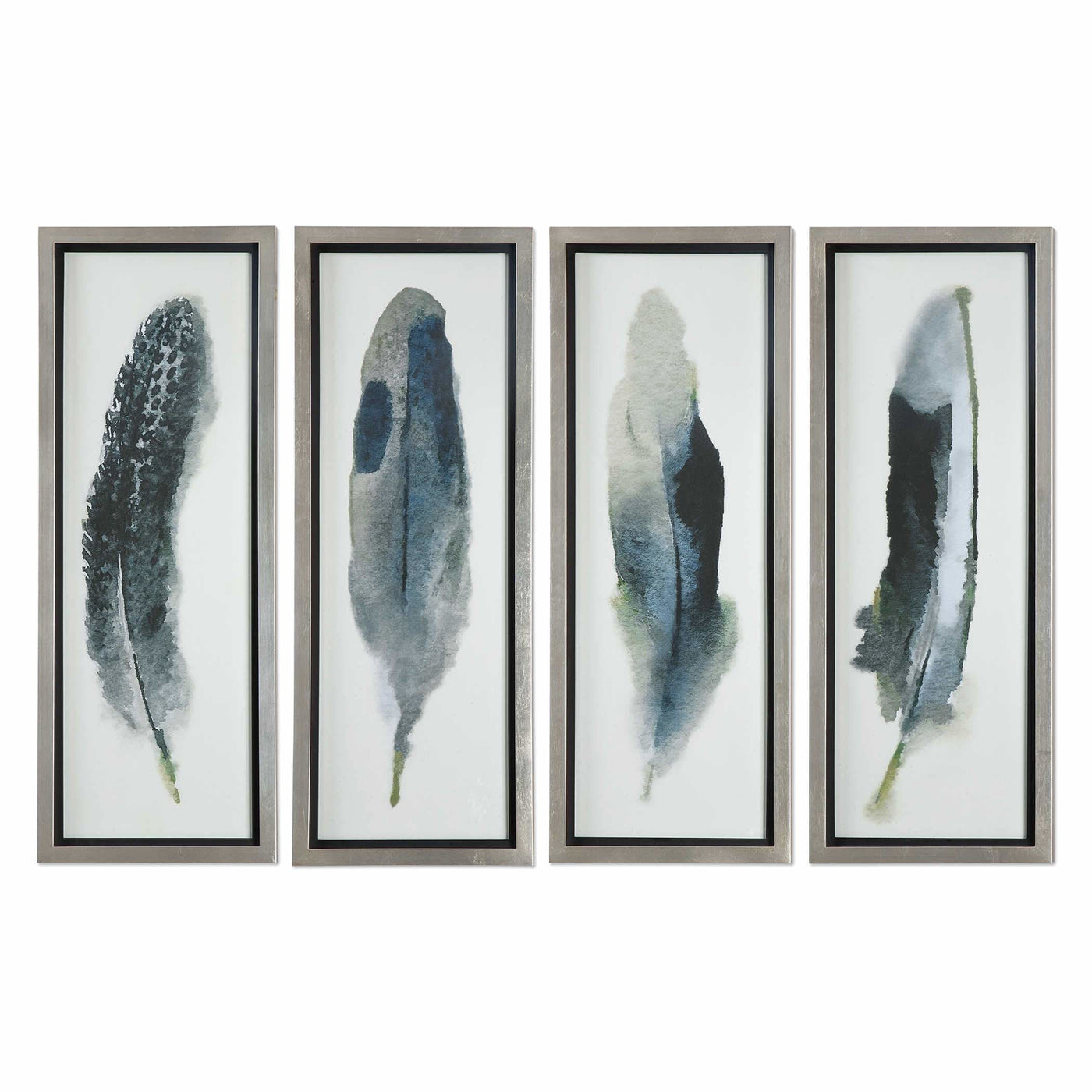 Feathered Beauty Framed Prints, Set of 4 