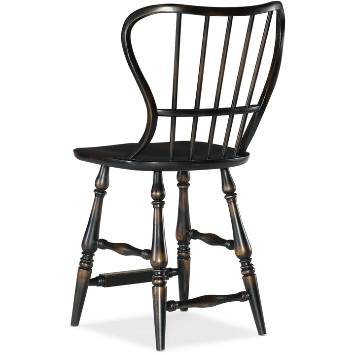 Ciao Bella Spindle Back Counter Stool-Black Dining Room Hooker Furniture   